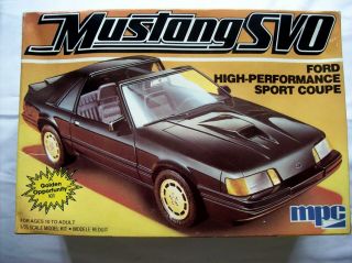Mpc Mustang Svo Ford Sport Coupe,  1/25 Scale,  Copyright 1985 Model 1 - 0779