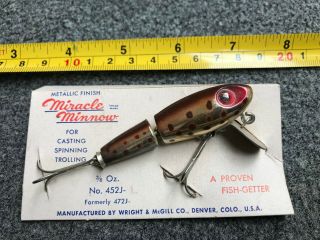 Vintage Miracle Minnow 452j - E3 Lure In Card