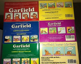9 Vintage Garfield Jim Davis Comic Books 1 - 5 Garfield In The Rough Treasury 3rd 5