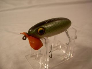 Vintage Old Fishing Lure Fred Arbogast Jitterbug Ww2 War Bait Plug Plastic Lip