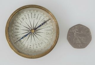 Antique Pocket / Travel Compass - C.  19th Century