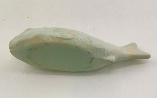 White Hall Pottery Illinois Stoneware RARE GREEN FISH Novelty Vegetable Planter 5