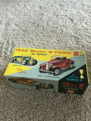 Old Antique Amt Model B Car Plastic 1932 3 In 1 Customizing Kit Box Duce Ford