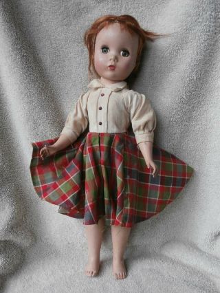 Vintage Madame Alexander Maggie Doll Hp 14 " Tagged Dress