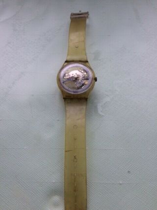 Vintage Clear Swatch 1986 " Jelly Fish " Men 