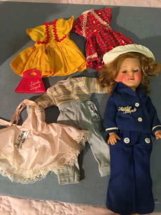 Vintage 1950’s Ideal Shirley Temple Doll 12” & 5 Outfits
