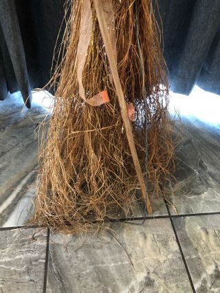 Unique 38” Handmade Primitive Folk Art Doll Witch W/ Broom Large Halloween Fall 5