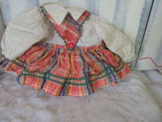 Vintage Ideal Toni Dress For P 91 Doll With Attached Slip