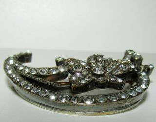 ONE OF A KIND,  LARGE,  ANTIQUE GEORGIAN STERLING SILVER BROOCH WITH OLD CUT PASTE 3