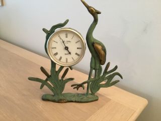 A Vintage Metal Mantel Clock Battery V.  G.  C By Widdop Quartz