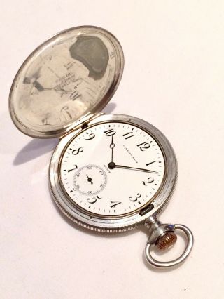 Antique Cwc Silver Cased Longines Pocket Watch: 15 Jewel Cal.  18.  80 No.  2198230