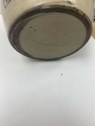 Antique E.  Swasey And Co.  2 Tone Stoneware Jar Portland Maine 6
