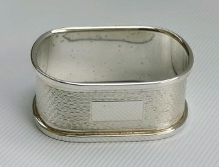 Vintage 1979 Broadway & Co Oval Sterling Solid Silver Serviette Napkin Ring