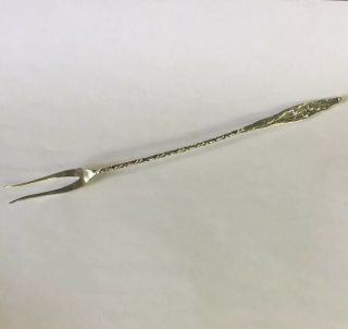 Whiting Art Nouveau “lilly Of The Valley” Olive Sterling Silver Fork
