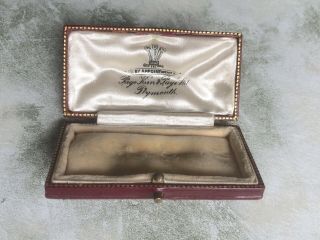 Fine Antique Victorian Page Keen And Page Ltd Red Leather Jewellery Pin Box