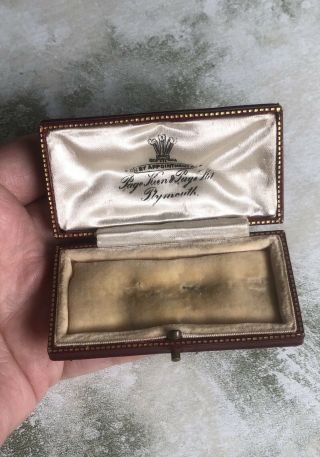 Fine Antique Victorian Page Keen and Page Ltd Red Leather Jewellery Pin Box 2