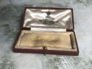 Fine Antique Victorian Page Keen and Page Ltd Red Leather Jewellery Pin Box 3