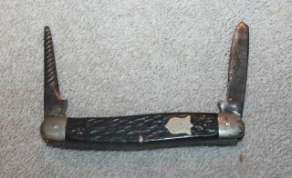 Vintage Pocket Knife / 2 Blade Folding Jack Knife - Antique Camping Tool