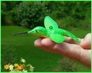 Ice Fishing Decoy Hummingbird Hand - Carved Folk Art By Phillip A.  Cates