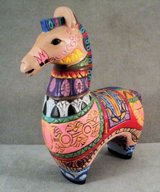 Vtg Colorful HORSE Pottery SCULPTURE MidCentury Modern Aldo Londi BITOSSI Style 2