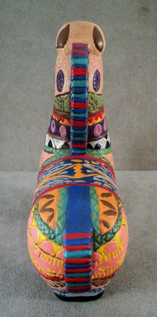 Vtg Colorful HORSE Pottery SCULPTURE MidCentury Modern Aldo Londi BITOSSI Style 4