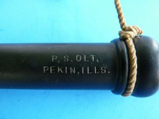 Antique Vintage P.  S.  Olt Pekin,  Ill Key Hole Duck Call Reg.  Trade Mark 348205