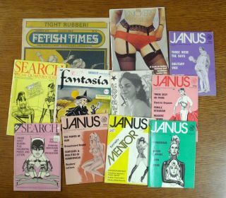 11 Issues Vintage Erotica Magazines Janus Search Fantasia Knickers