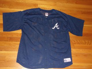 Vintage Atlanta Braves Chipper Jones Button - Front Baseball Jersey Mens 2xl Exc.