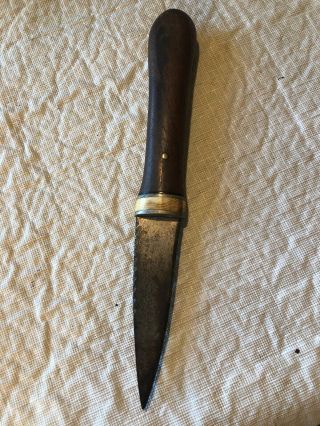 Antique Boot Dagger? Knife Bome And Wodden Handle