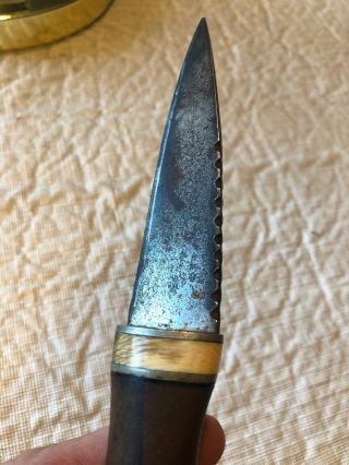 ANTIQUE BOOT DAGGER? KNIFE BOME AND WODDEN HANDLE 2