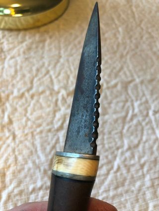 ANTIQUE BOOT DAGGER? KNIFE BOME AND WODDEN HANDLE 3