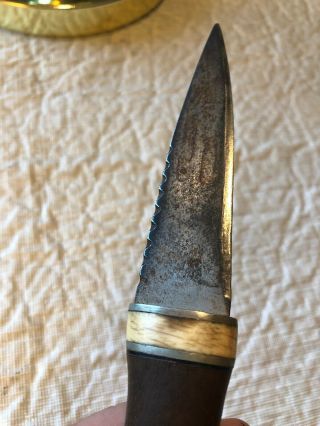 ANTIQUE BOOT DAGGER? KNIFE BOME AND WODDEN HANDLE 4