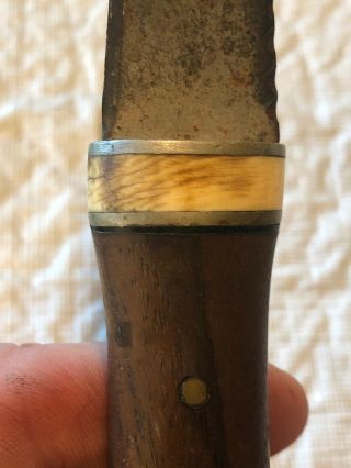 ANTIQUE BOOT DAGGER? KNIFE BOME AND WODDEN HANDLE 7