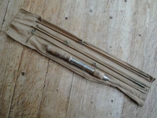 Vintage - H.  F.  G.  Special 4 Piece Steel Casting Rod W/case - Alloy Lined