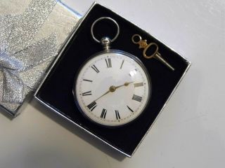 Antique London Hallmarked Silver Verge Fusee Pocket Watch Dated 1853.