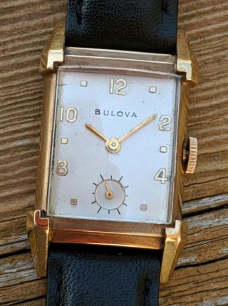 Vintage 21 Jewel Bulova - Yellow Gold Filled Case -