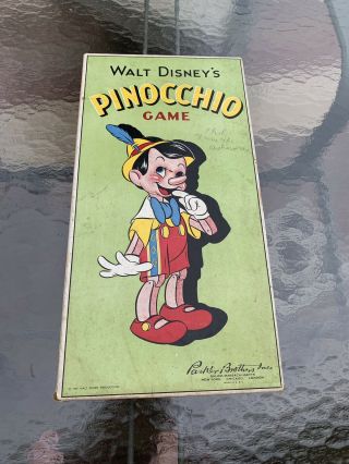 Antique Walt Disney’s Pinocchio Parker Brothers Board Game 1939