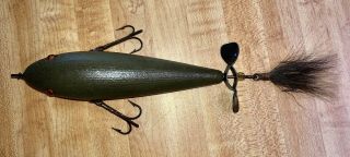 Wood Folk Style 3 Hook Minnow Lure with A Unique 2 Piece Propeller & Glass Eyes. 4