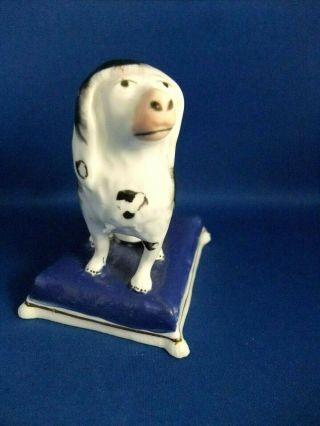 ANTIQUE 19THC STAFFORDSHIRE POTTERY FIGURE OF A POODLE DOG C1835 - SAMUEL ALCOCK 4