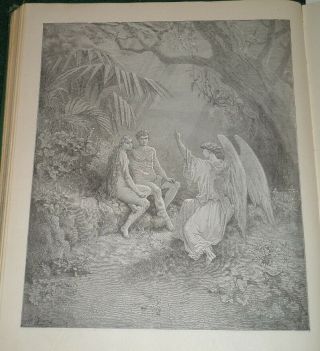 Antique Book Milton ' s Paradise Lost Illustrated By Gustave Dore 1890 2