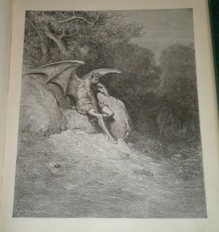 Antique Book Milton ' s Paradise Lost Illustrated By Gustave Dore 1890 4