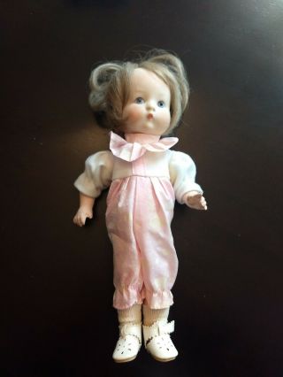 Germany 310 A.  O.  M.  Porcelain Bisque Doll Side Glance Baby 10 " (composition Body)