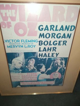 The Wizard Of Oz Vintage Lobby Card Movie Poster Framed