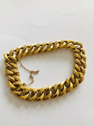 Antique Murat French 18ct Gold Plated Heavy Bracelet