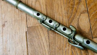 Rare Antique L.  Charvet French 5 keys Simple System Metal Cylinder Flute Irish 5