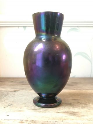 Rare 19thc Christopher Dresser Thomas Webb Bronze Art Studio Glass Vase 1880