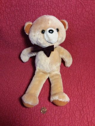 12 " Vintage Applause Tan Bear Rollo Pot Belly Plush Stuffed Animal Toy 1983