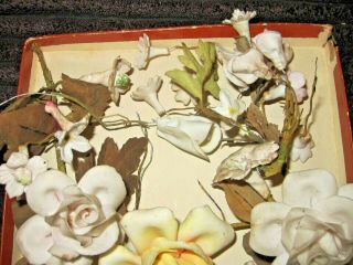 c.  1880 Antique French Porcelain Wedding Cake Roses 4