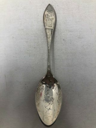 Towle Sterling Silver Souvenir Spoon Mine Shaft Handle Gold Miners