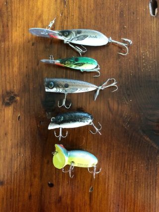 5 Vintage Burke Fishing Lure Crankbaits All One Price